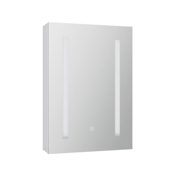 Bathroom Mirror Cabinet LED 500x720mm Medicine Wall Storage - Image 4