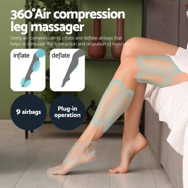 Livemor Foot Massager Leg Knee Massager with Air Compression 3 Massage Modes Heating - Image 4