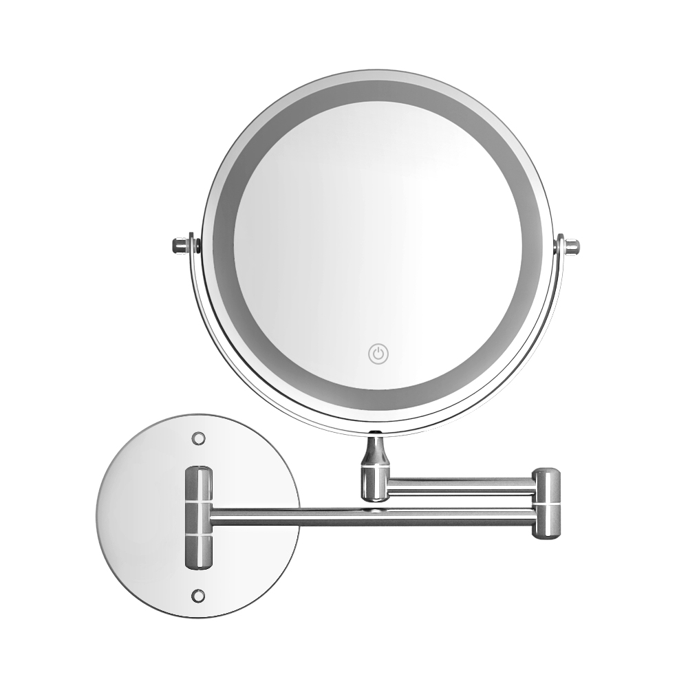Embellir Extendable Makeup Mirror 10X Magnifying Double-Sided Bathroom Silver - Image 3