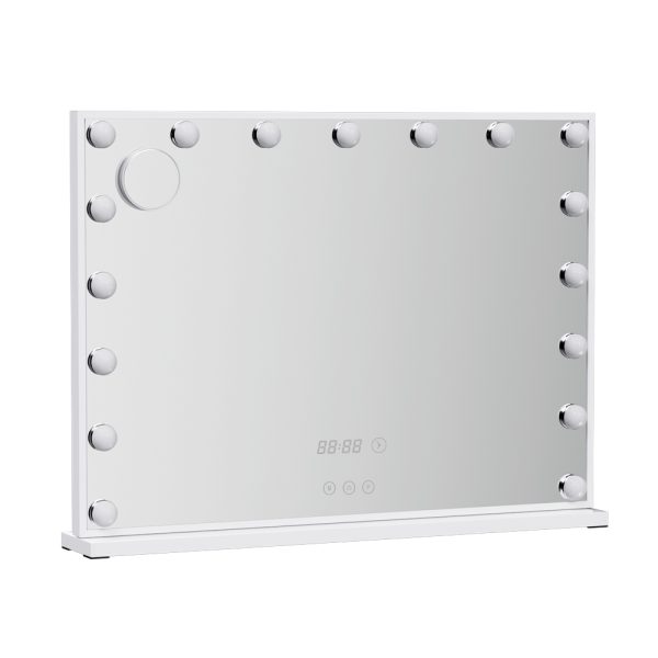 Embellir Makeup Mirror 80x60cm Hollywood Vanity with LED Light Tabletop White - Image 2