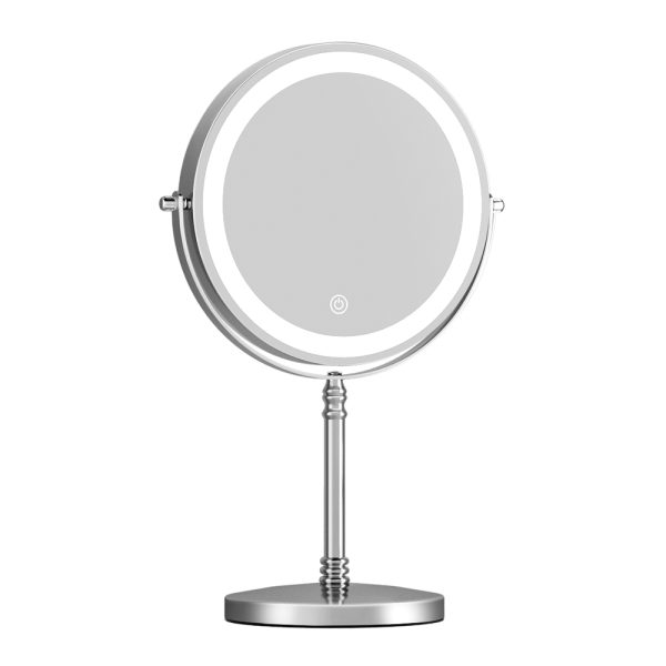 Embellir Makeup Mirror 20x20cm 10X Magnifying with LED Light Rotation Tabletop - Image 7