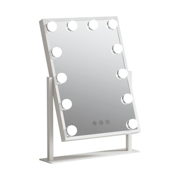Embellir Makeup Mirror 30x41cm Hollywood Vanity with LED Light Rotation Tabletop - Image 7