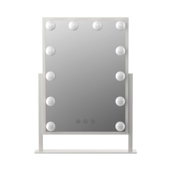 Embellir Makeup Mirror 30x41cm Hollywood Vanity with LED Light Rotation Tabletop - Image 3