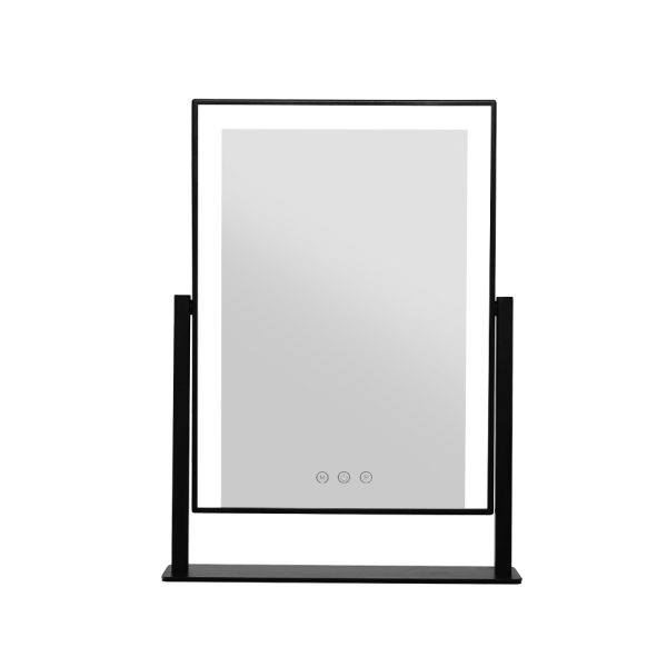 Embellir Makeup Mirror 30x40cm Hollywood Vanity with LED Light Rotation Black - Image 3