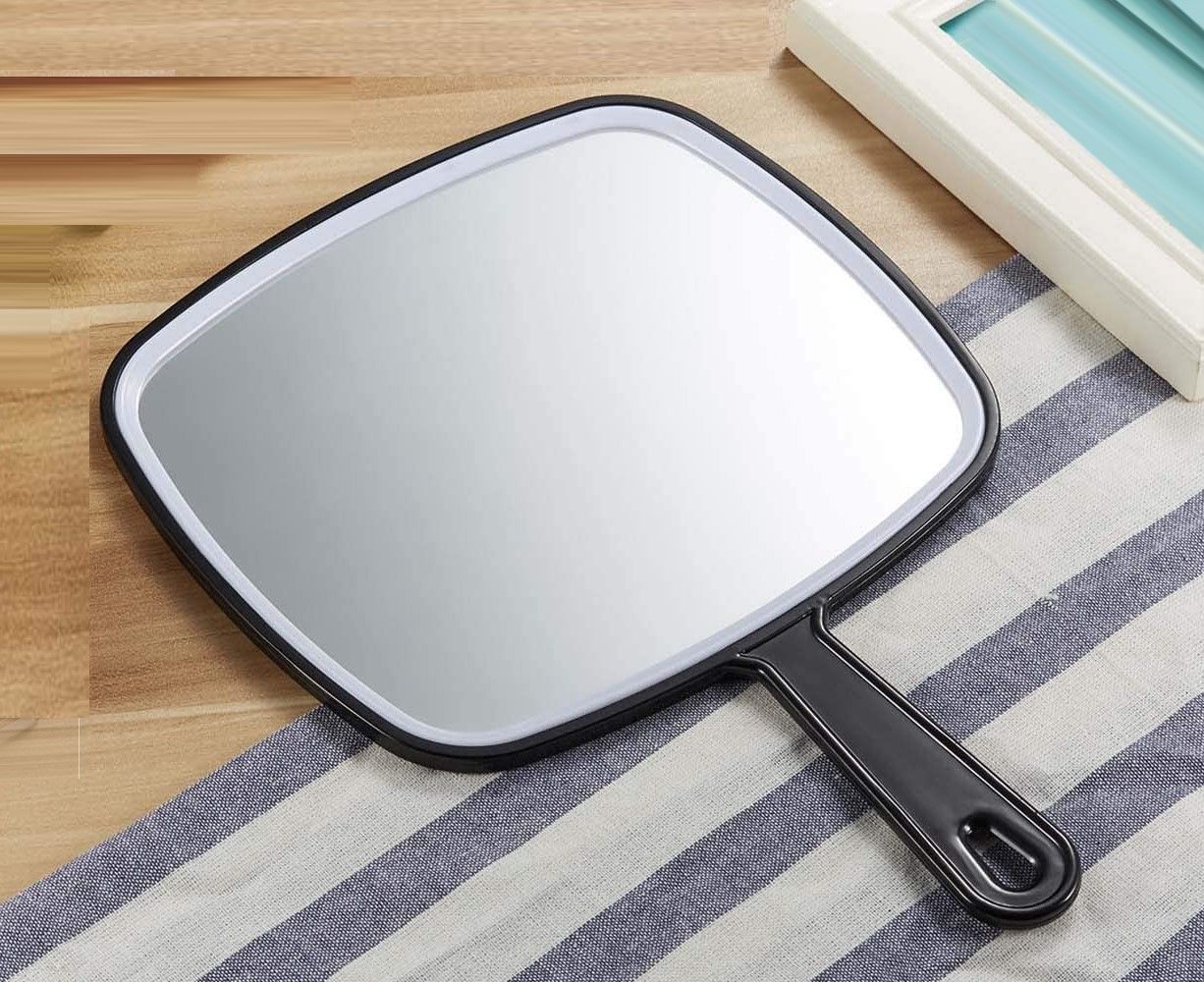 Extra Large Black Handheld Mirror with Handle (31,5 x 23 cm) - Image 6
