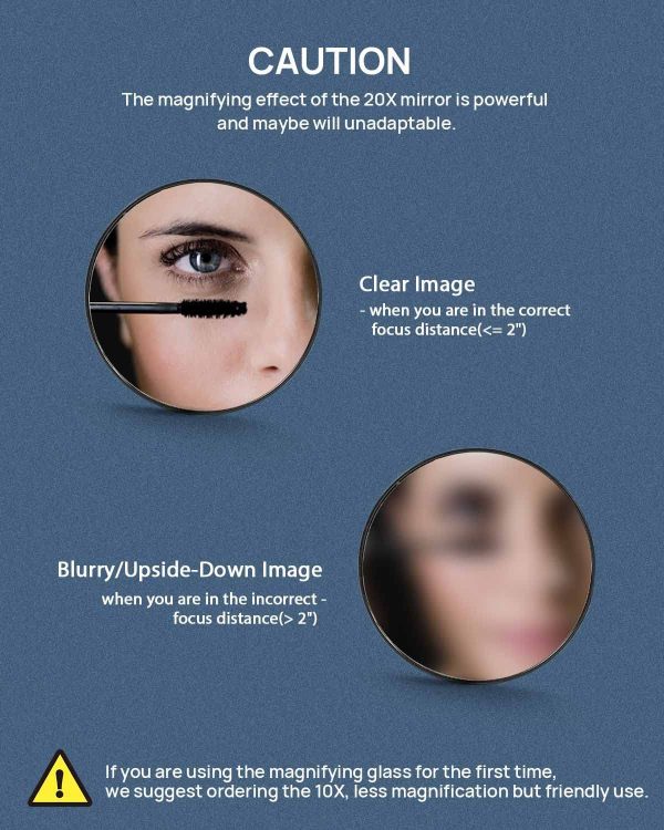 20X Magnifying Mirror and Eyebrow Tweezers Kit for Travel - Image 6