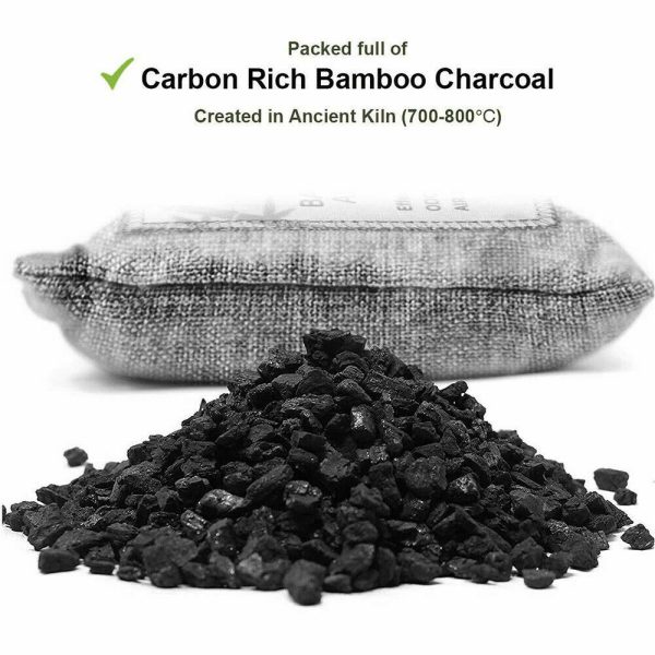 5PCS Air Purifying Bags Activated Bamboo Charcoal Freshener for Car Home Shoes 200g - Image 3