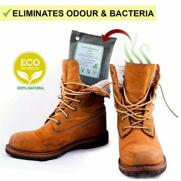 5PCS Air Purifying Bags Activated Bamboo Charcoal Freshener for Car Home Shoes 200g - Image 4