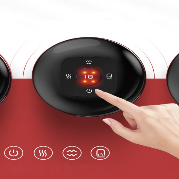 12 levels Electric Cupping Therapy Smart Scraping Massager Red Light Heating Body Slimming Red - Image 6