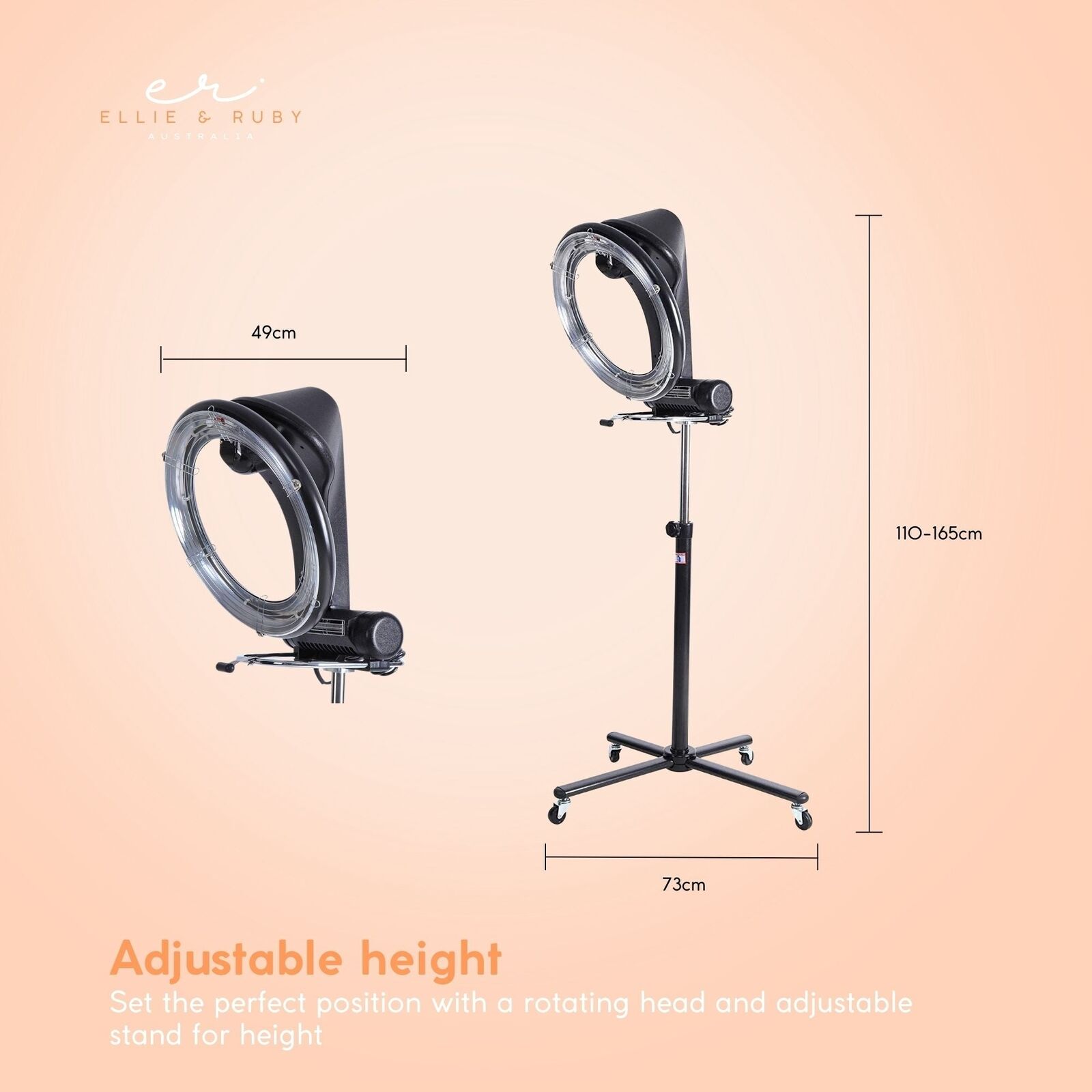 New Standing Hair Dryer Accelerator Colour 360 Rotating Halo Rolling Salon Equipment - Image 4