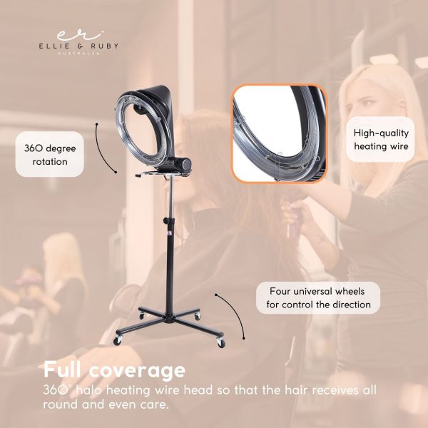 New Standing Hair Dryer Accelerator Colour 360 Rotating Halo Rolling Salon Equipment - Image 5