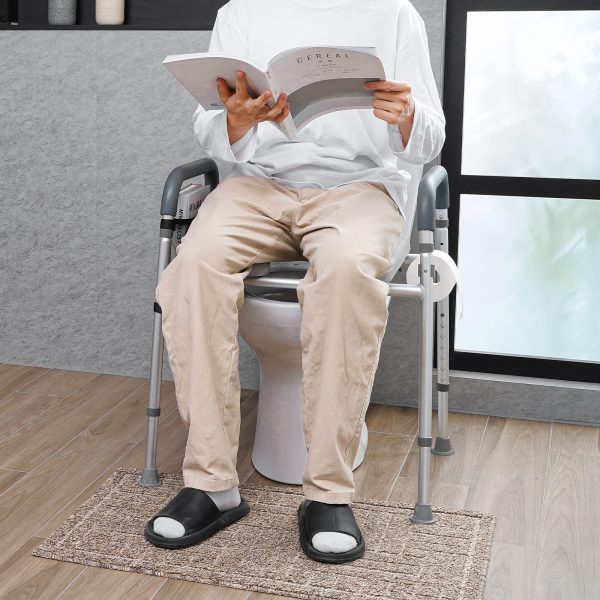 Upgrade Raised Toilet Seat 19.3"-25.2" 150kg Universal Toilet Riser for Elderly - Image 3
