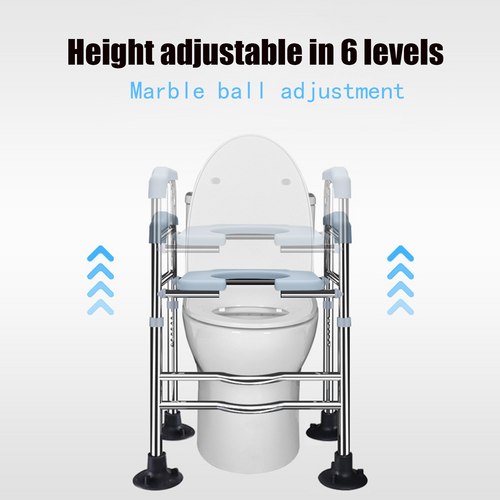 Upgrade Raised Toilet Seat 19.3"-25.2" 150kg Universal Toilet Riser for Elderly - Image 12