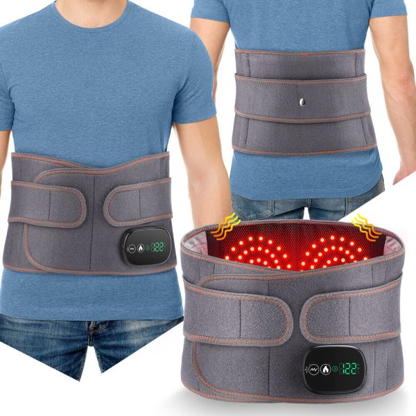 Electric Dual Infrared Light Heat Back Massager Waist Brace Lumbar Support Belt - Image 2