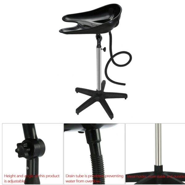 Portable Hairdressing Salon Basin Hair Washing Sink Shampoo Wash Standing Bowl - Image 8