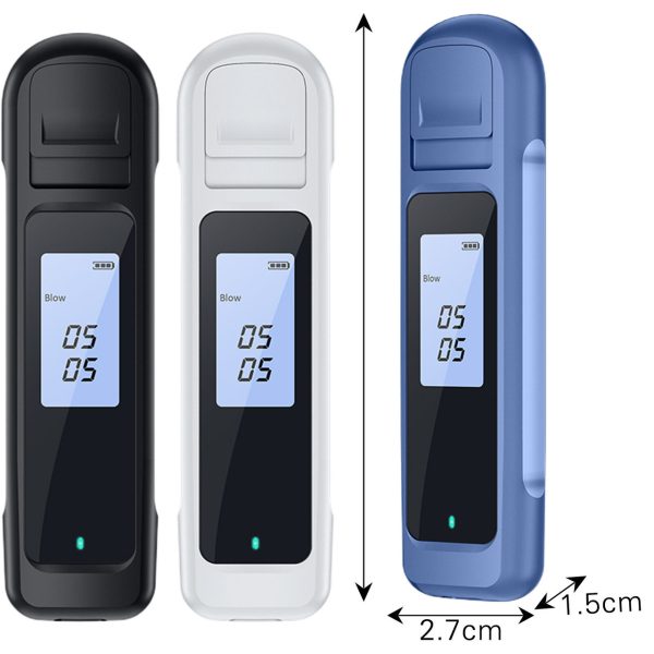 Alcohol Breathalyzer Drink Tester DUI LCD Breath Analyzer Handbag Pocket Size BLACK - FREE POST - Image 2