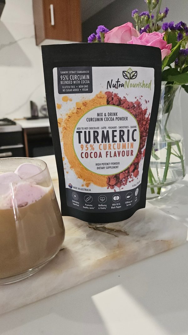 95% Organic Curcumin Extract Cocoa Flavour - Turmeric Powder With Black Pepper - Organic and with Black Pepper, 125g - Image 7