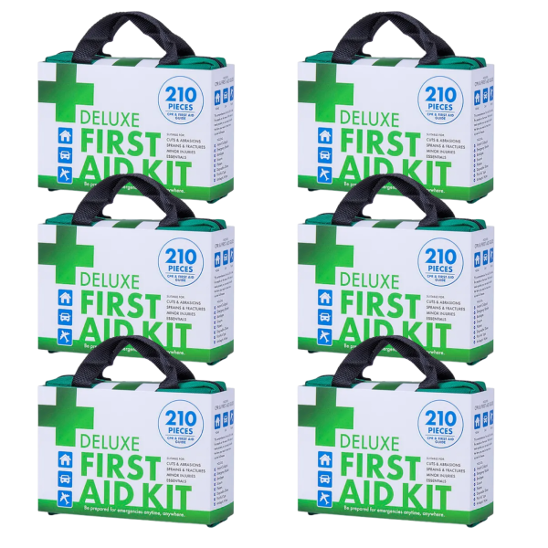 6x 210PCS EMERGENCY FIRST AID KIT Medical Travel Set Workplace Office ARTG BULK - Image 2