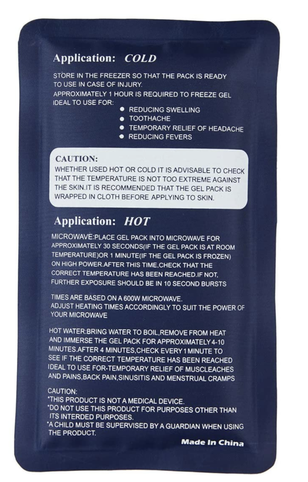 HOT COLD PACK Reusable First Aid Ice Heat Gel Packs Microwaveable Pain Relief - Image 3