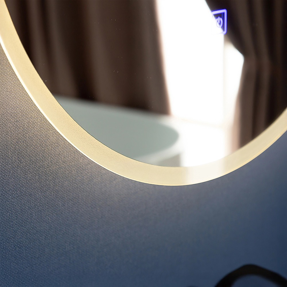 90cm LED Wall Mirror Bathroom Mirrors Light Decor Round - Image 6