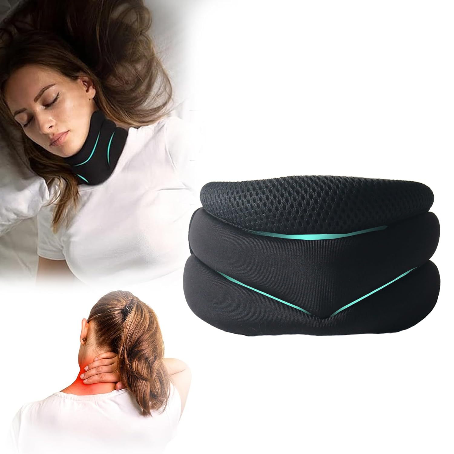 Adjustable Neck Brace with V-Shape Design – Cervical Spine Support for Pain Relief and Posture Correction - Image 2