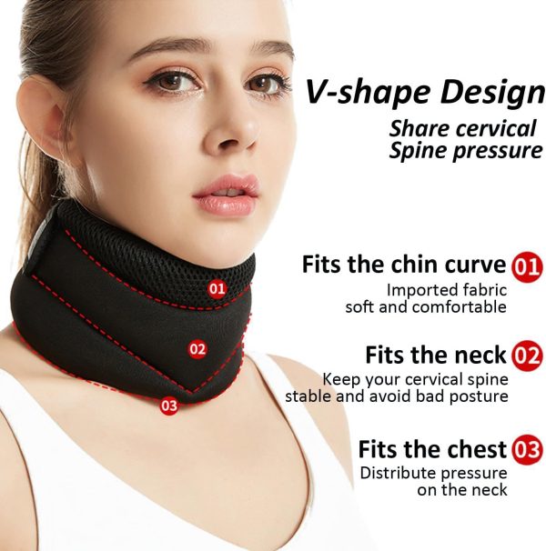 Adjustable Neck Brace with V-Shape Design – Cervical Spine Support for Pain Relief and Posture Correction - Image 3