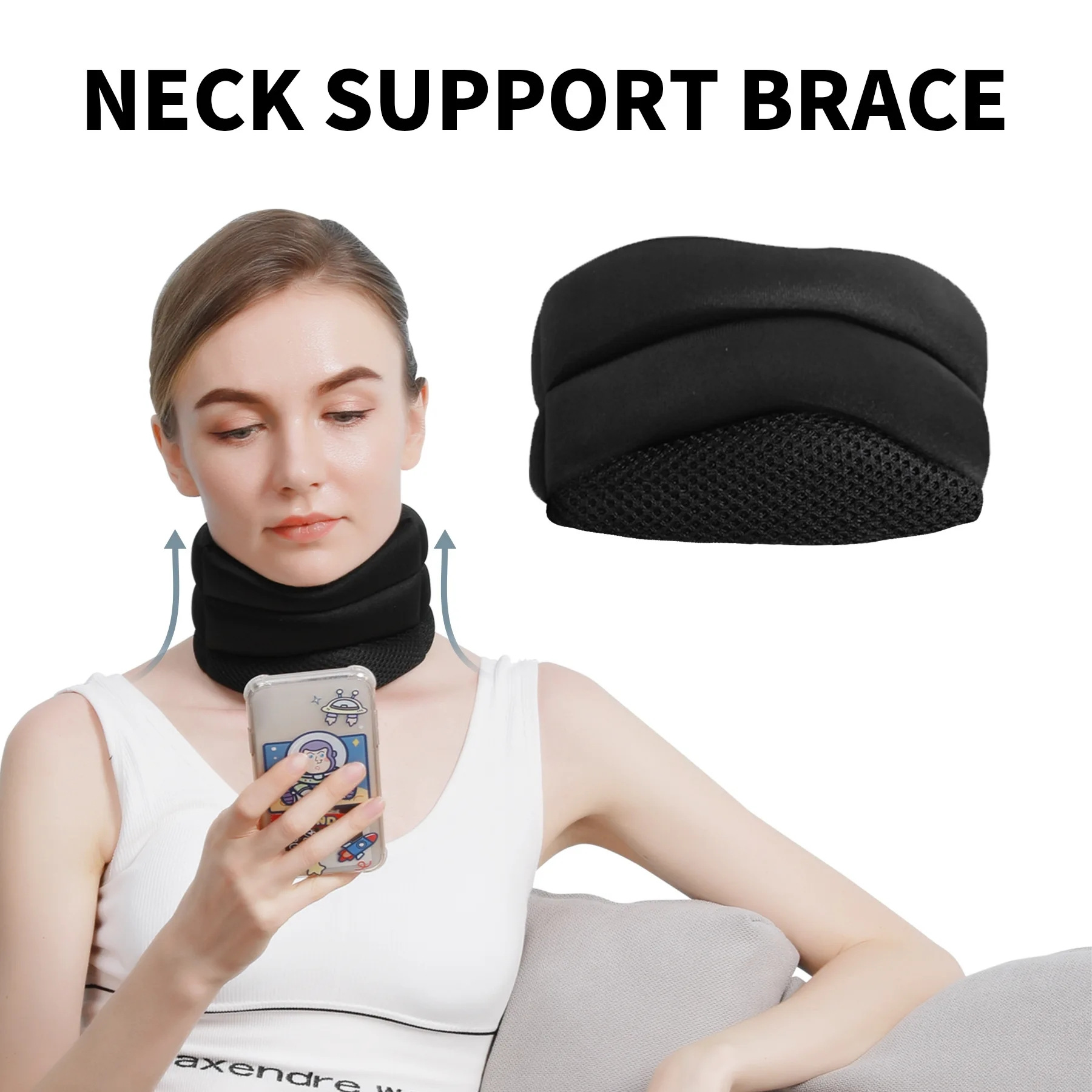 Adjustable Neck Brace with V-Shape Design – Cervical Spine Support for Pain Relief and Posture Correction - Image 5