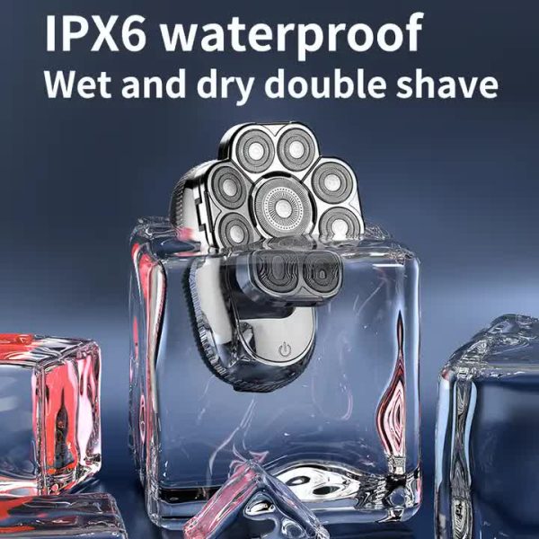 New Digital Display 9-Blade Electric Shaver – 6-in-1 Rechargeable Head Shaver & Grooming Kit for Smooth Shaving and Haircutting - Image 5