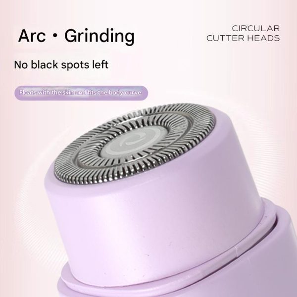 Purple Portable Wireless Electric Hair Remover – Dual-Head Rechargeable Mini Shaver for Women’s Sensitive Areas - Image 3
