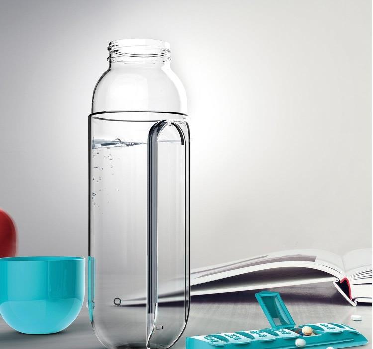 2pc 2-in-1 Water Bottle with 7-Day Pill Organizer - 600ml BPA-Free, Portable & Leakproof(Blue) - Image 4