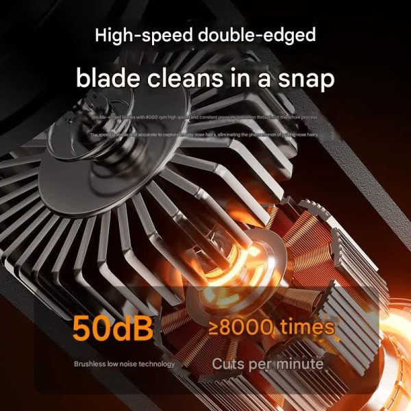 Electric Nose & Ear Hair Trimmer - USB-C Rechargeable, LED Display, Washable 360deg Head, Low Noise(black) - Image 3