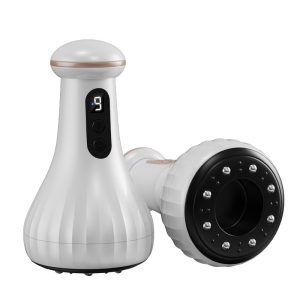 Electric Cupping & Gua Sha Massager - 9 Levels Heat & Suction, Red Light Therapy, USB-C Rechargeable(White)