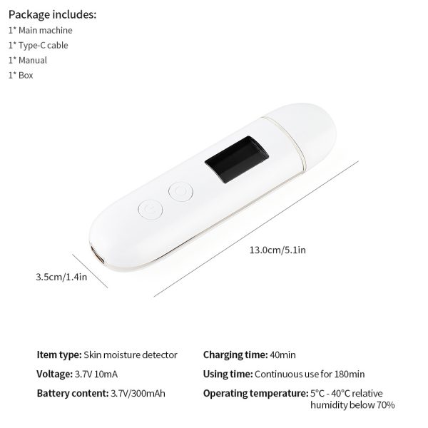 Smart Skin Analyzer with Multi-Function Detection - Measures Hydration, Oil, Elasticity, Skin Age & Fluorescent Agent Test(White) - Image 10