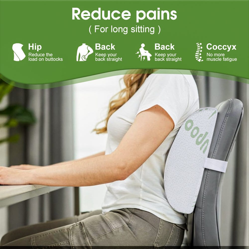 Bamboo Memory Foam Lumbar Support Cushion - Image 2