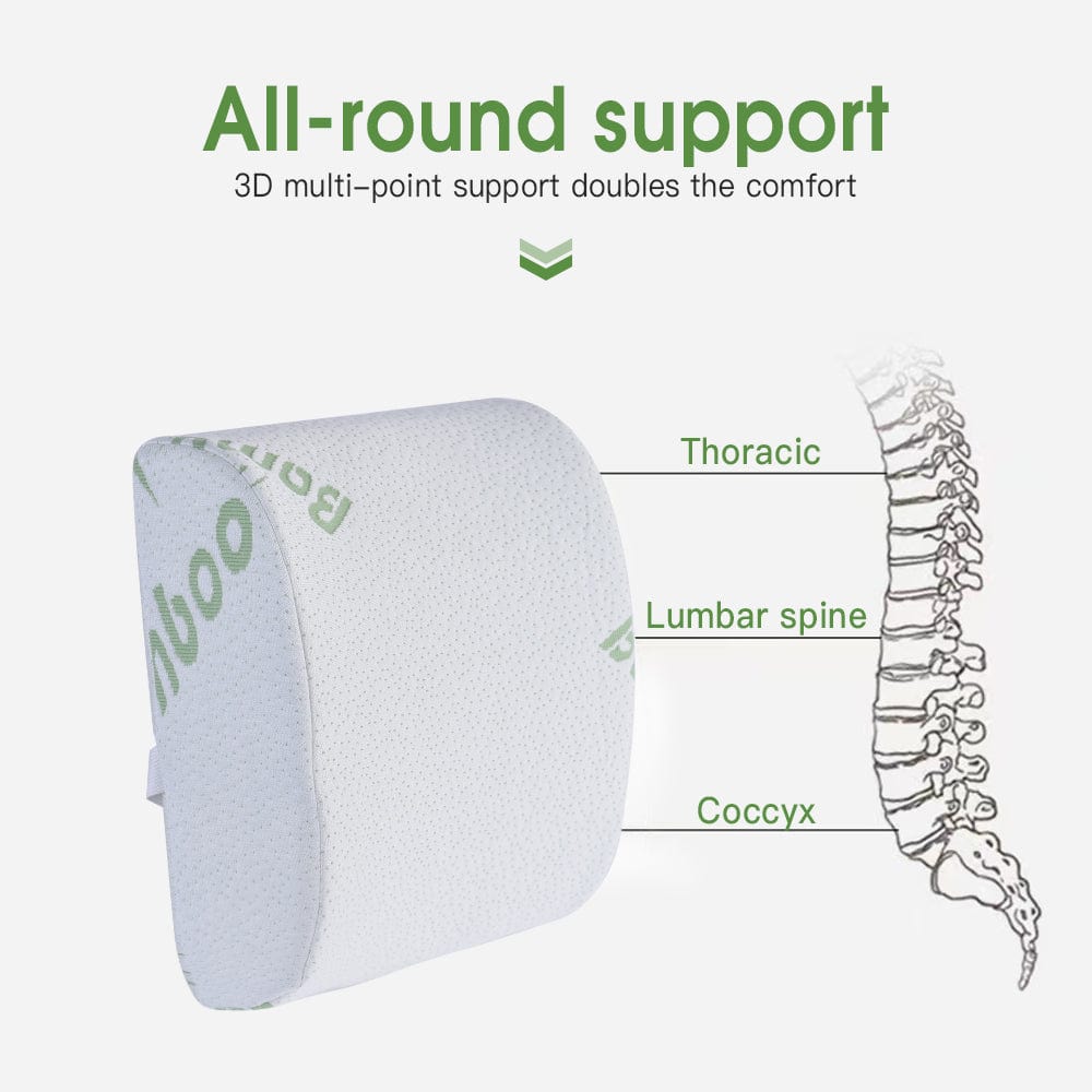 Bamboo Memory Foam Lumbar Support Cushion - Image 4