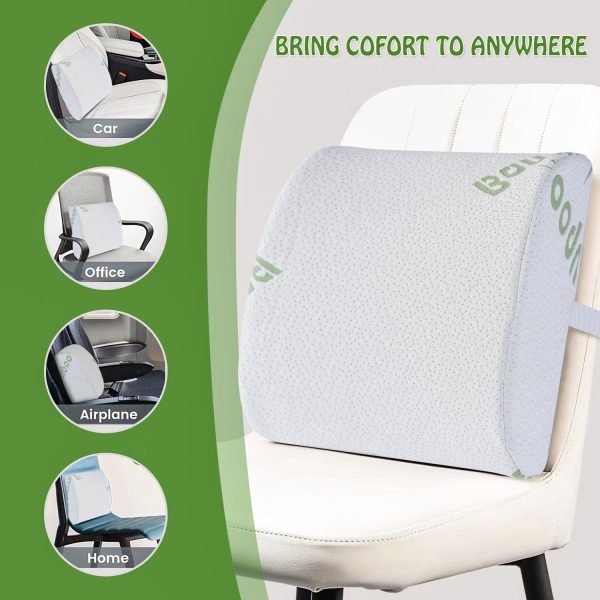 Bamboo Memory Foam Lumbar Support Cushion - Image 5