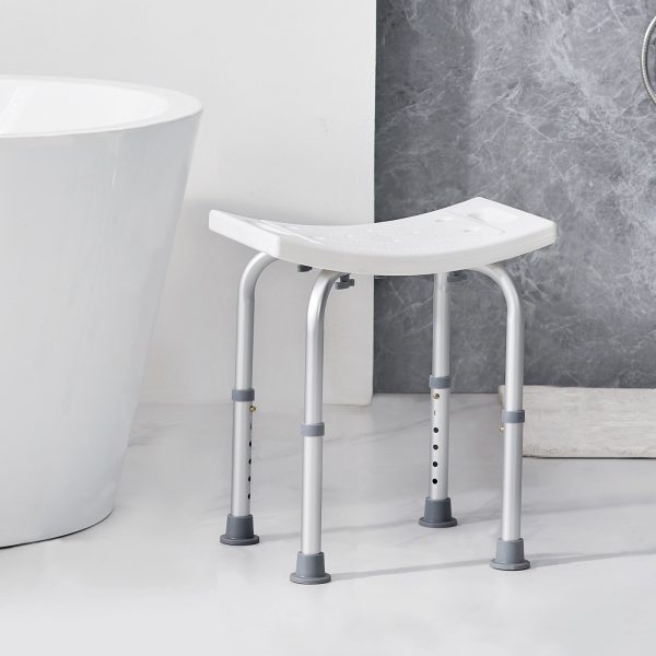 VEVOR Shower Chair, Adjustable Height Shower Stool with Built-in Handles, Shower Seat for Inside Shower or Tub, Non-Slip Bench Bathtub Stool Seat for Elderly Disabled Handicap, 158.8 kg Capacity - Image 8