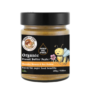 Organic Peanut Butter Paste - Manuka Honey & Bee Pollen