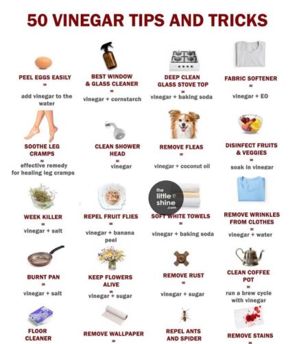 Charts - vinegar hacks